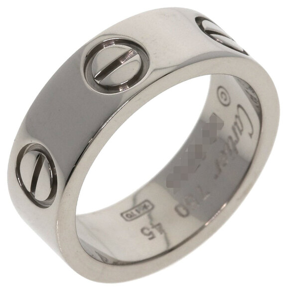 CARTIER 18k White Love Ring #45 - Picture 2 of 7